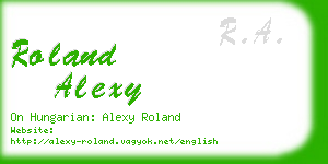 roland alexy business card